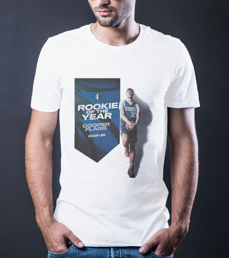 Rookie Of The Year Cooper Flagg 2025 26 Dallas Mavericks Mavs 32 T-Shirt