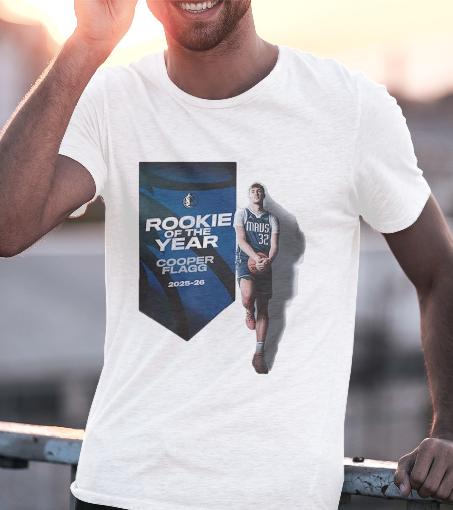 Rookie Of The Year Cooper Flagg 2025 26 Dallas Mavericks Mavs 32 T-Shirt