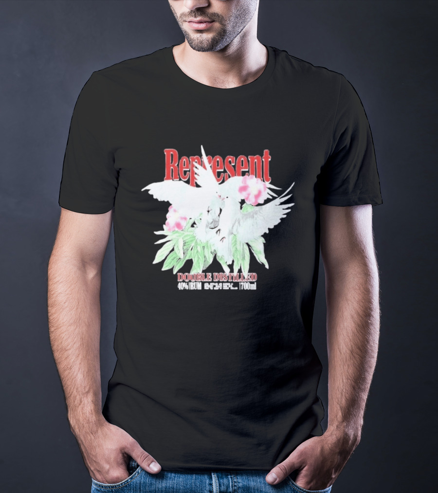 Represent Double Distilled Dove And Floral Elements Cade Cavalli T-Shirt