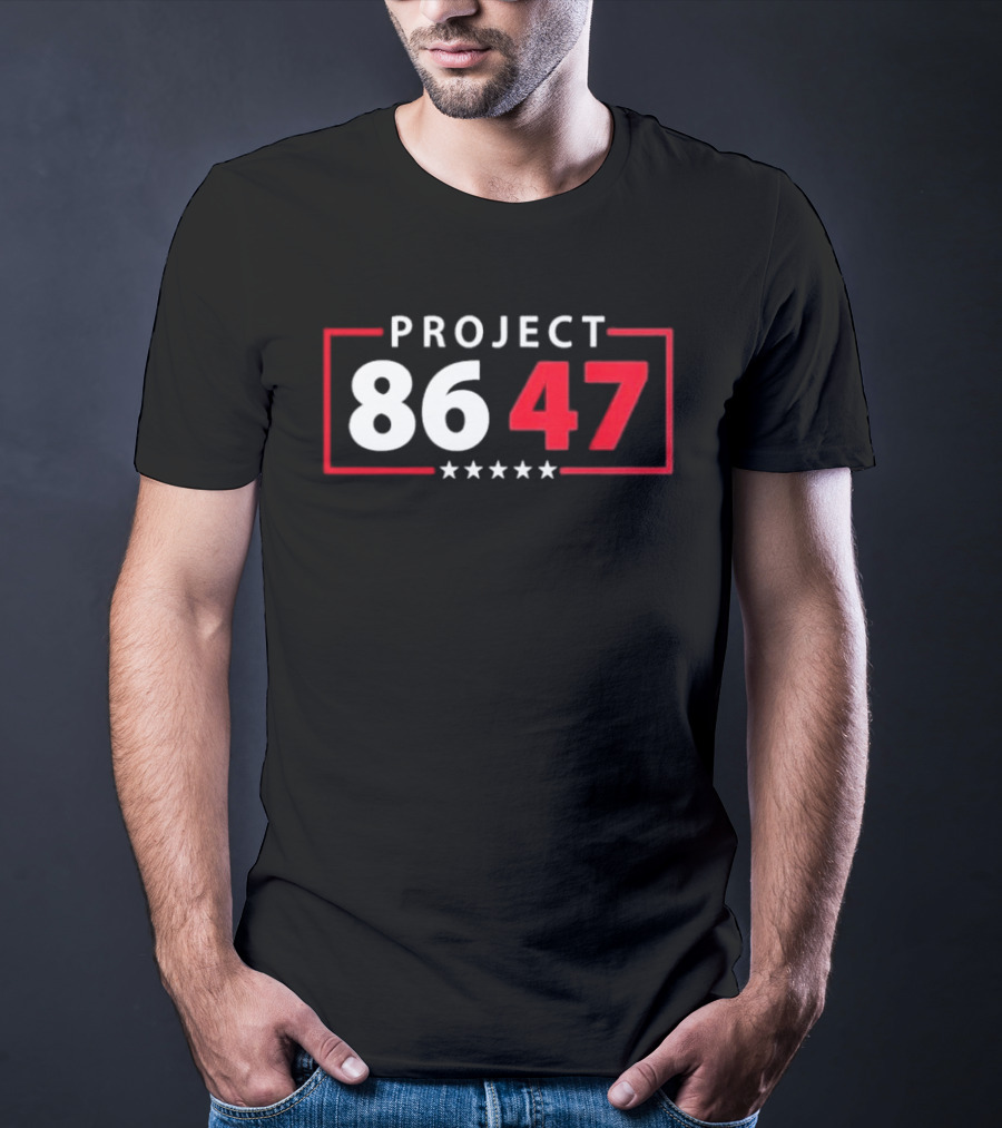 Project 8647 White Red Stars T-Shirt