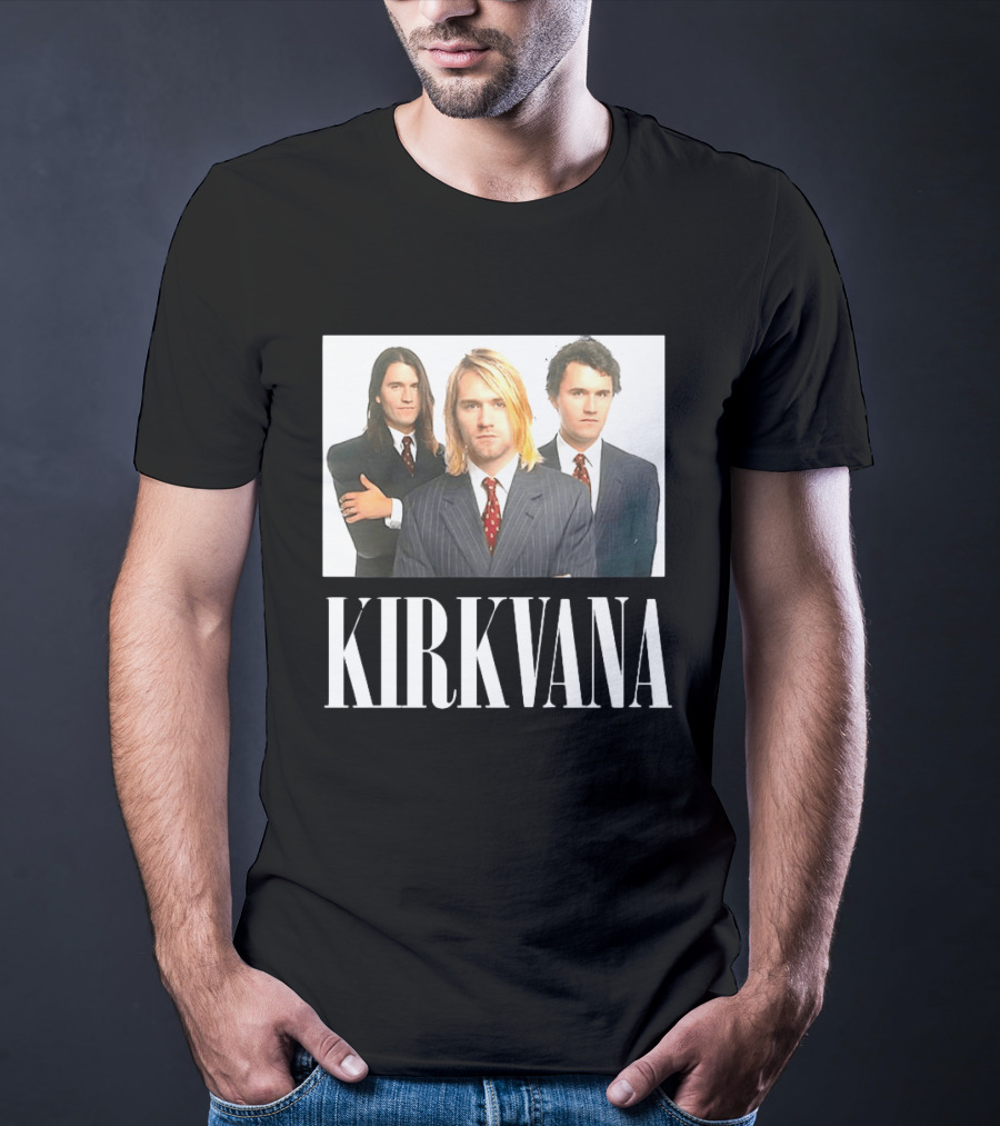 Kirkvana Nirvana Album Covers Suits Band Members T-Shirt