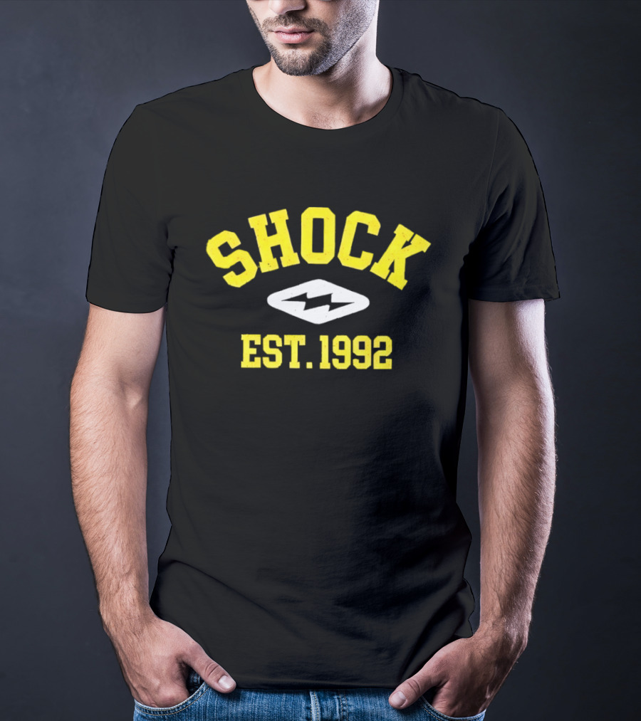 Marcus Fakatou Shock Est 1992 Electric T-Shirt