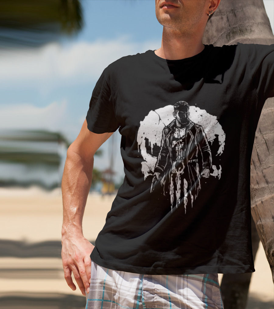 Frank Castle Aka Punisher He Who Punishes Iconic Vigilante Symbol Merchandise T-Shirt