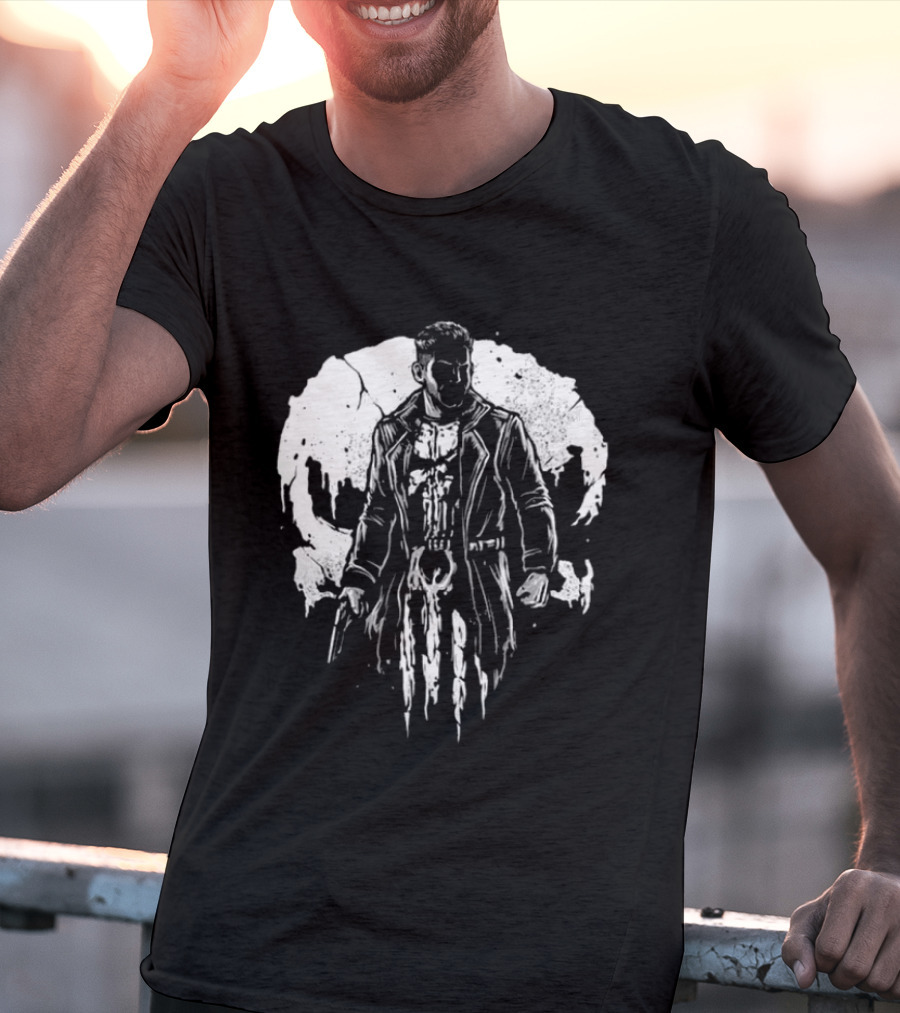 Frank Castle Aka Punisher He Who Punishes Iconic Vigilante Symbol Merchandise T-Shirt