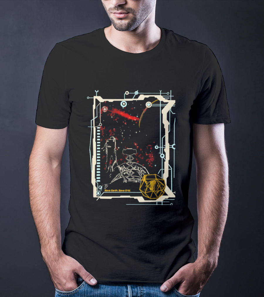 Project Hail Mary Rocky Grace Save Earth Save Erid Retro Sci Fi Circuitry T-Shirt