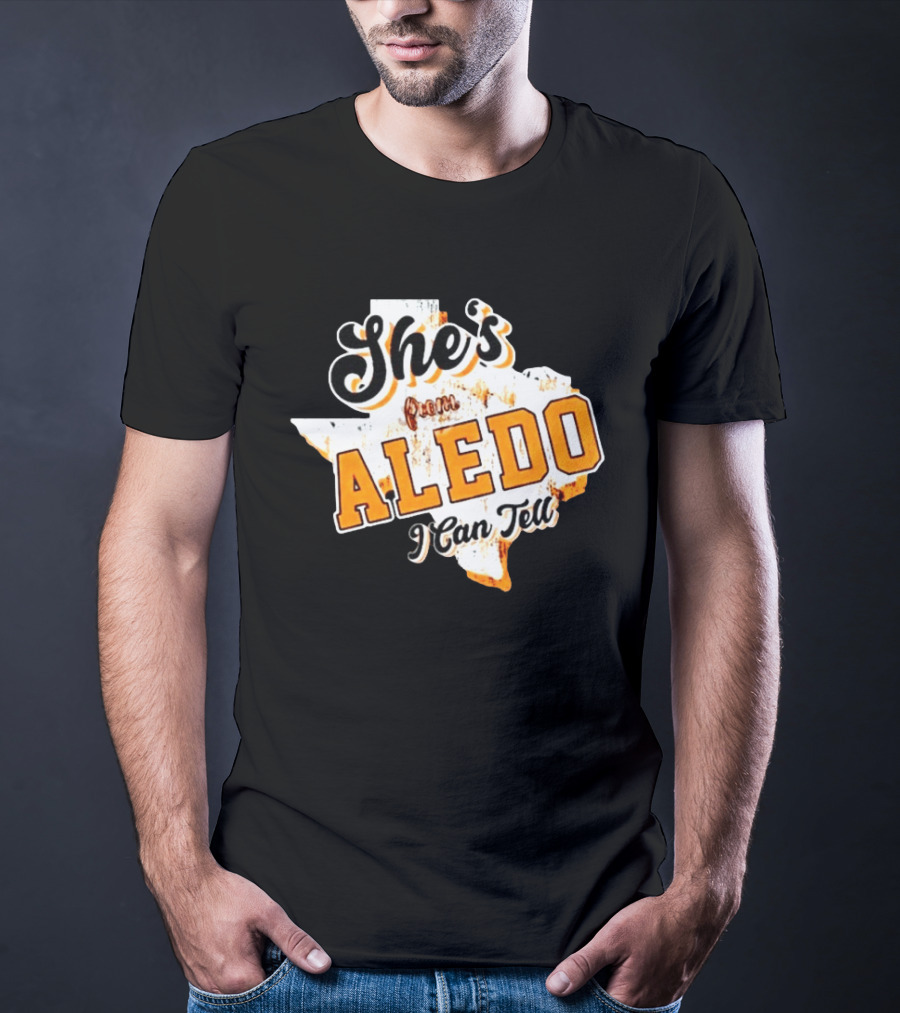She's From Aledo I Can Tell Texas Map T-Shirt