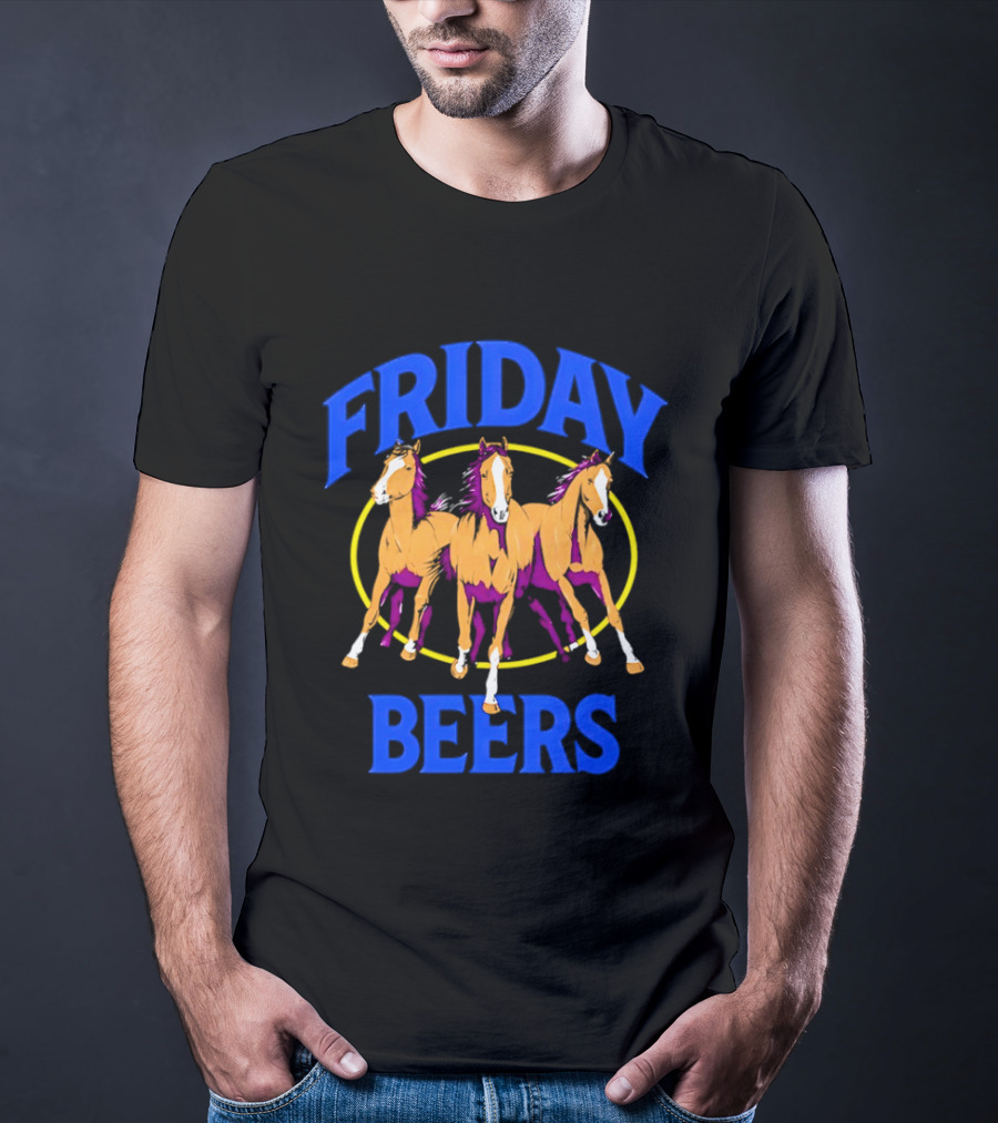 Friday Beers Three Derby Horse Racing Party T-Shirt