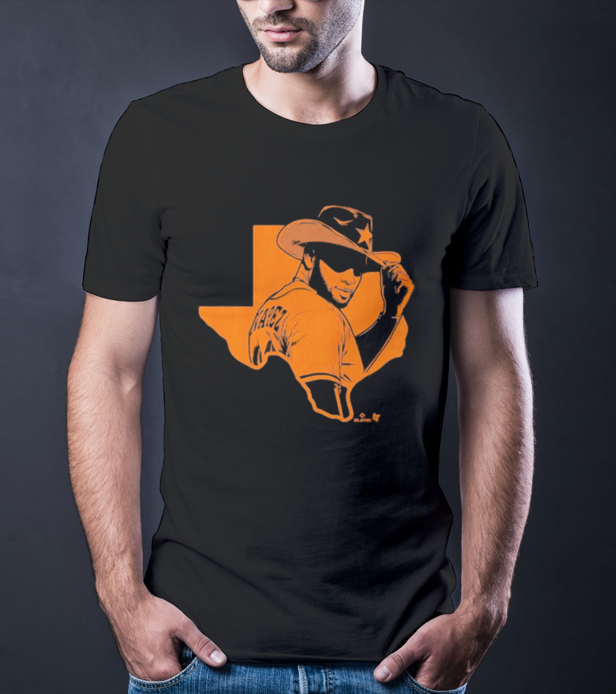 Yordan Alvarez Texas Cowboy Silhouette Hat T-Shirt