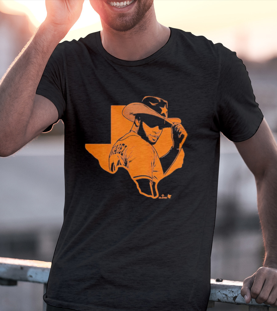 Yordan Alvarez Texas Cowboy Silhouette Hat T-Shirt