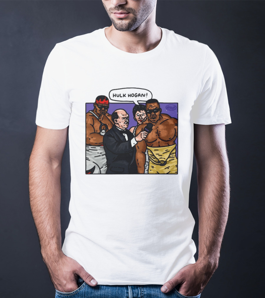 Culture Kings WWE Hulk Hogan Wrestlers Cartoon Interview Scene T-Shirt