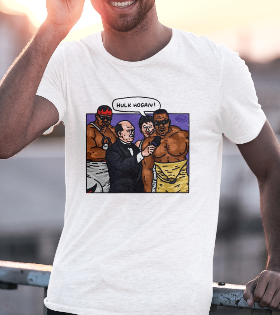 Culture Kings WWE Hulk Hogan Wrestlers Cartoon Interview Scene T-Shirt