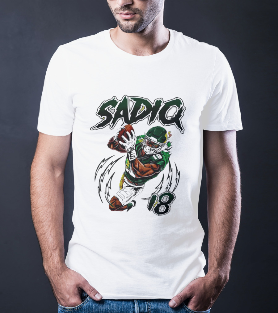 Sadiq 18 New York Jets Hand Drawn Kenyon Football T-Shirt
