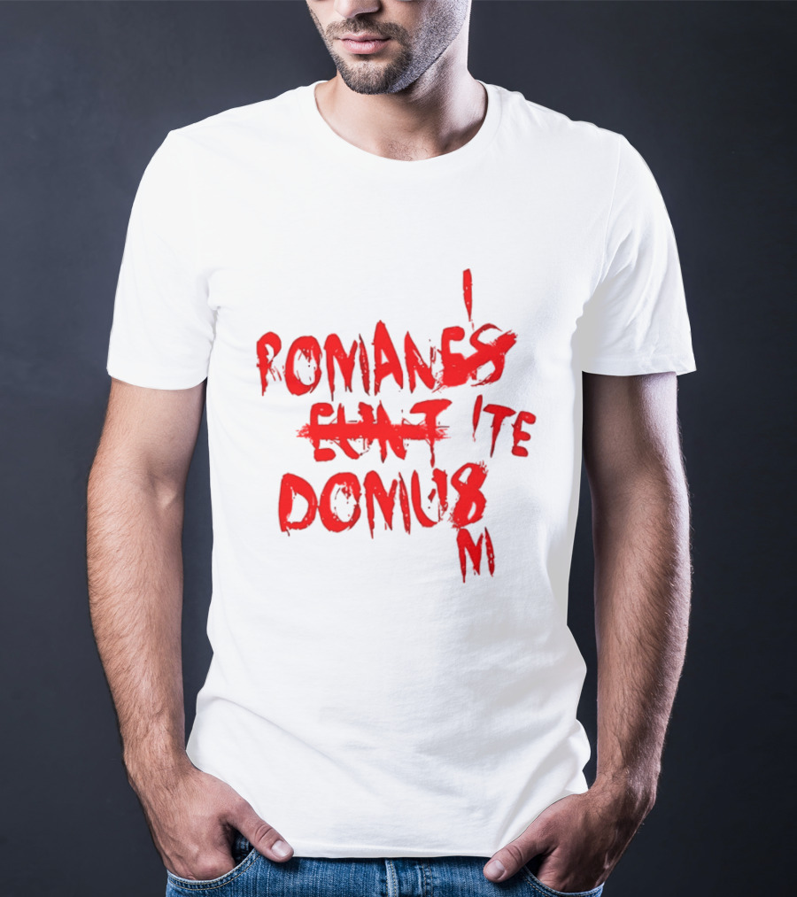 Romanes Eunt Domus Graffiti Style Python Sketch Monty Python Joke T-Shirt