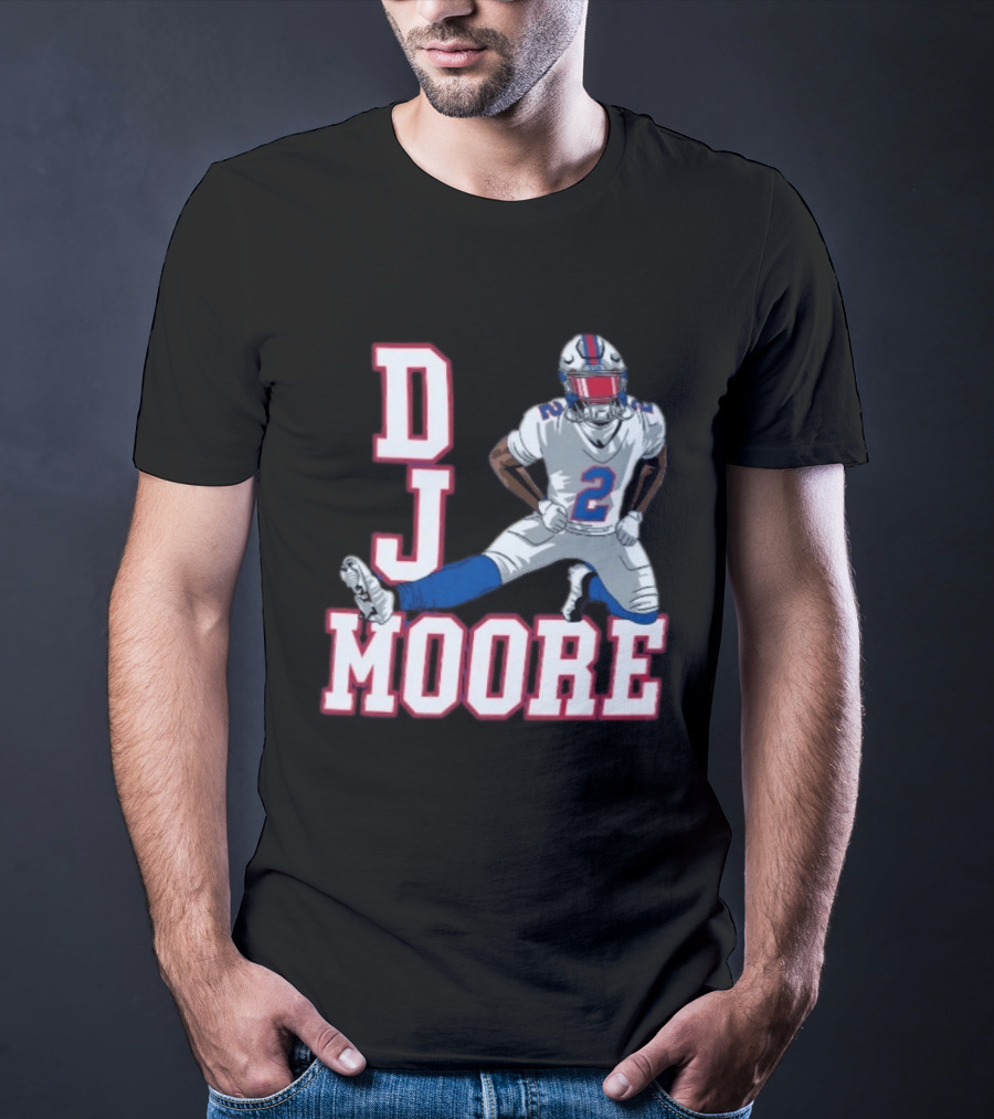 DJ Moore Buffalo Football Jersey Number 2 Athletic Pose T-Shirt