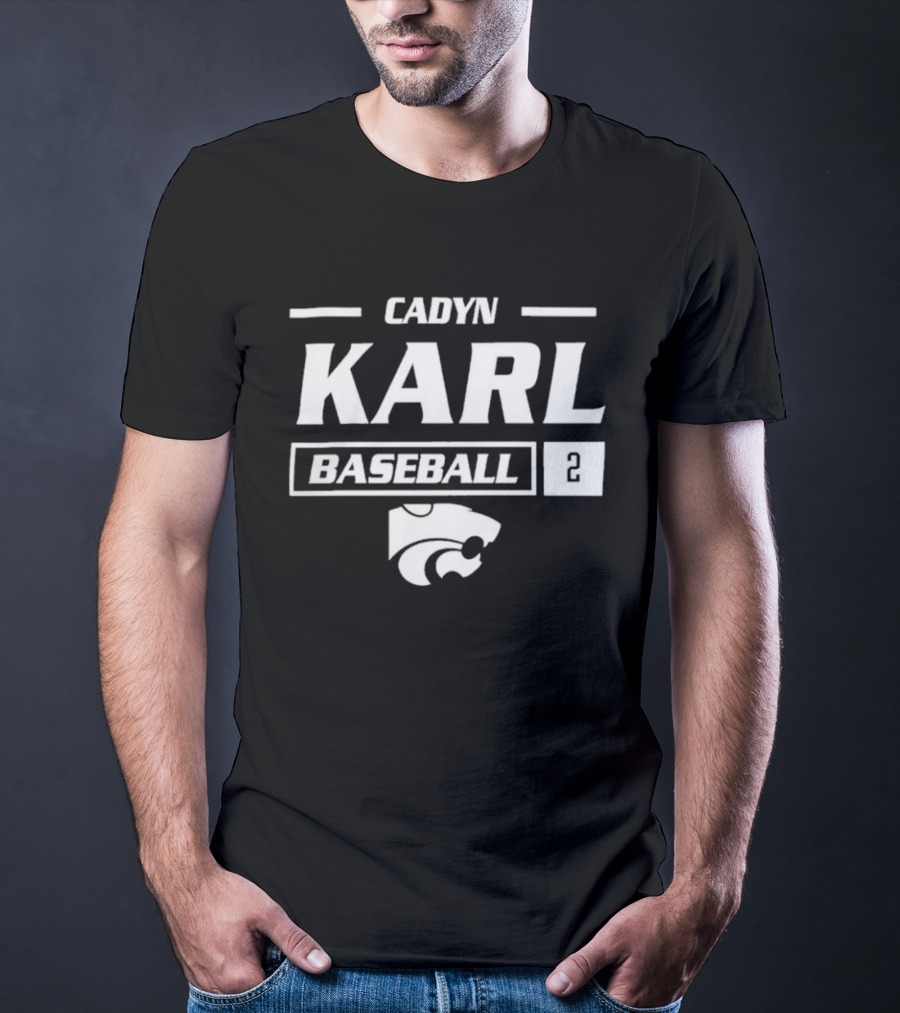 K State Wildcats 2026 Cadyn Karl Baseball 2 T-Shirt