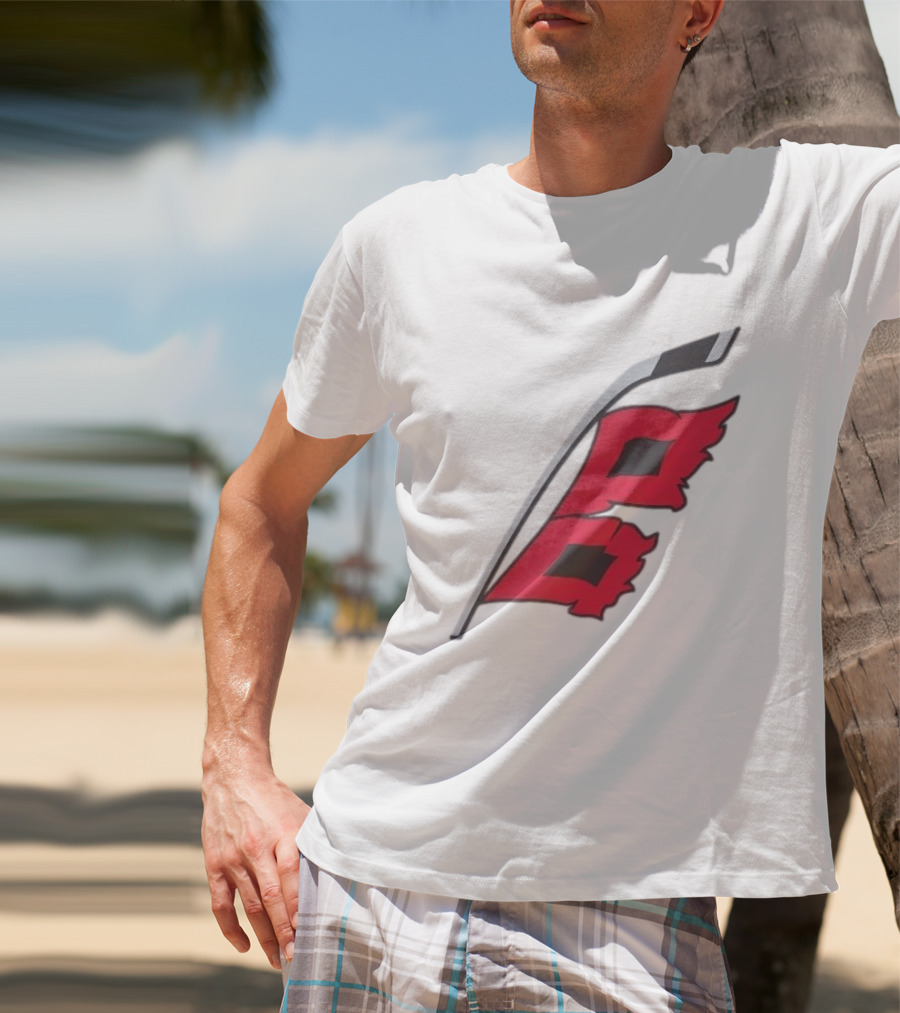 Carolina Hurricanes Red Storm Surge Hockey Stick Flag T-Shirt