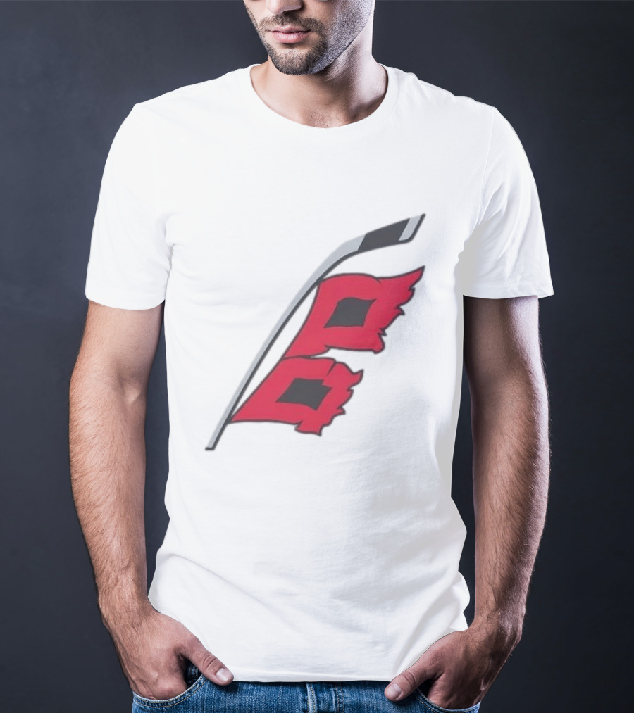 Carolina Hurricanes Red Storm Surge Hockey Stick Flag T-Shirt
