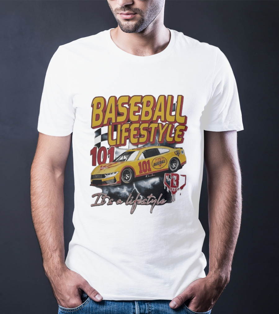 Baseball Lifestyle 101 Racing Car It's A Lifestyle 43RPM T-Shirt