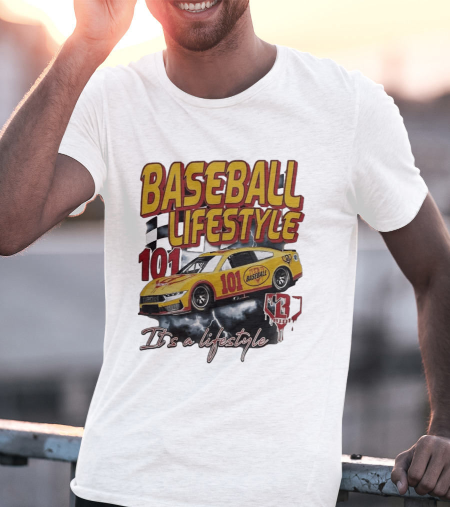 Baseball Lifestyle 101 Racing Car It's A Lifestyle 43RPM T-Shirt