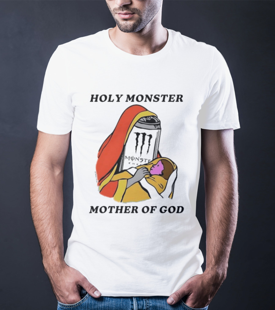 Holy Monster Mother Of God Energy Drink Can T-Shirt