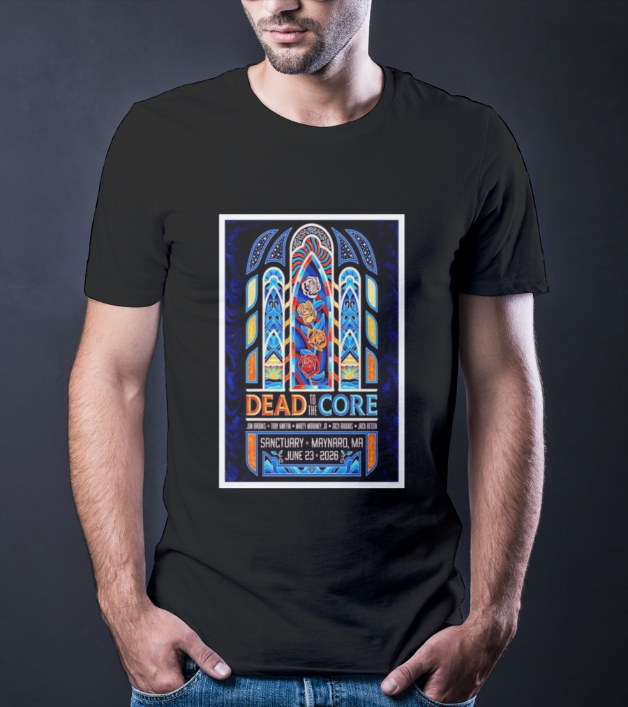 Dead To The Core Sanctuary Maynard MA June 23 2026 Floral Stained Glass T-Shirt