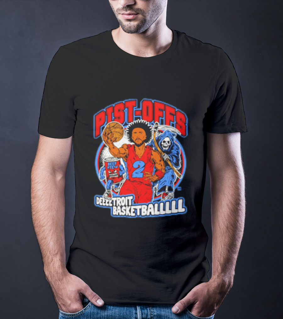 Pist Offs Detroit Basketball Player With Grim Reaper And Beer Keg T-Shirt