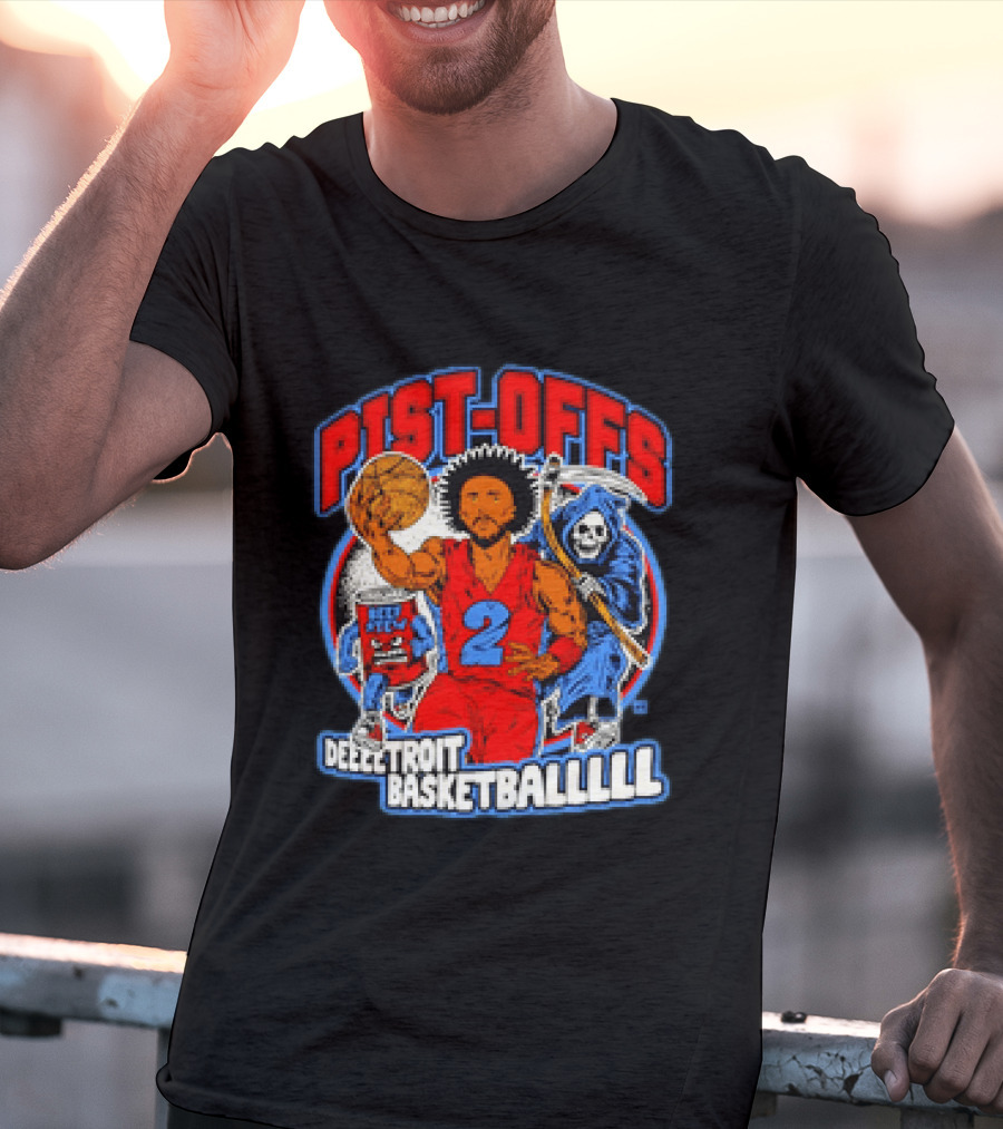 Pist Offs Detroit Basketball Player With Grim Reaper And Beer Keg T-Shirt