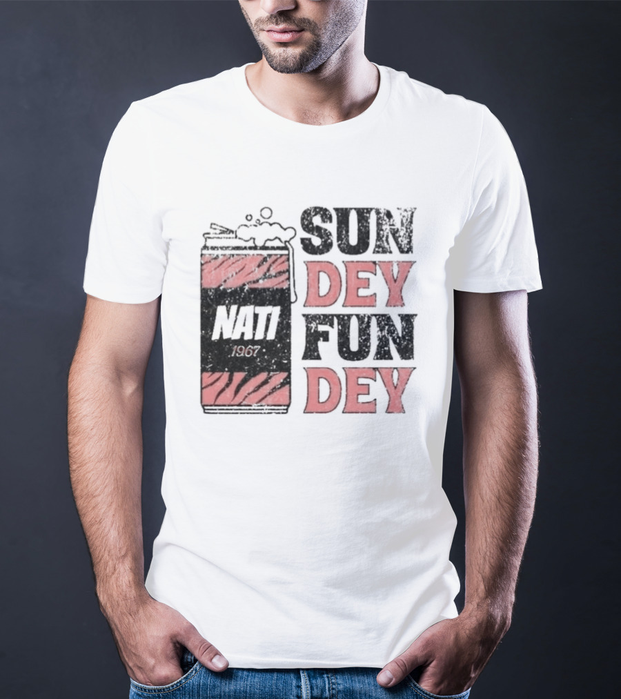 Nati Sunday Funday Cincinnati Bengals Tiger Stripes Football Fan Gear T-Shirt