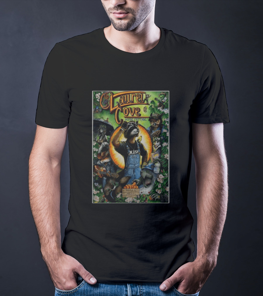 Laurel Cove Music Festival Pineville KY June 11 13 2026 Tour Animals With Instruments T-Shirt