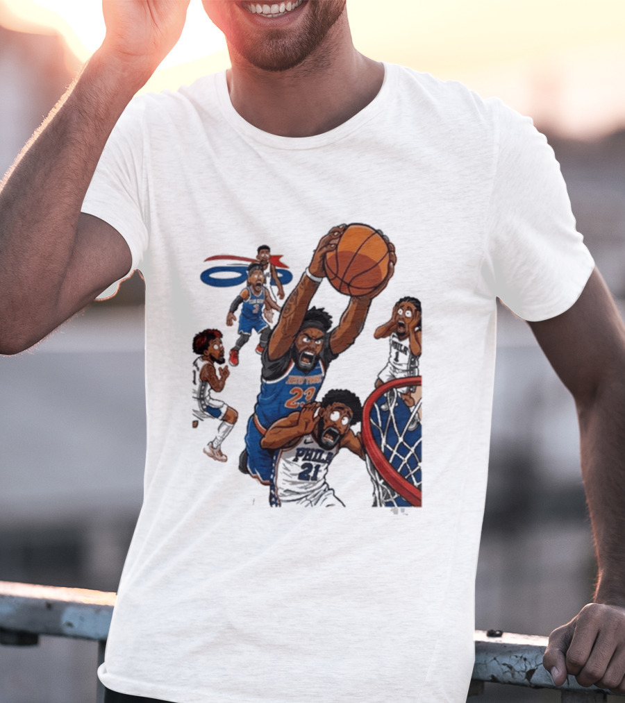 Josh Hart Monster Dunk New York Knicks Basketball Player Epic Slam T-Shirt