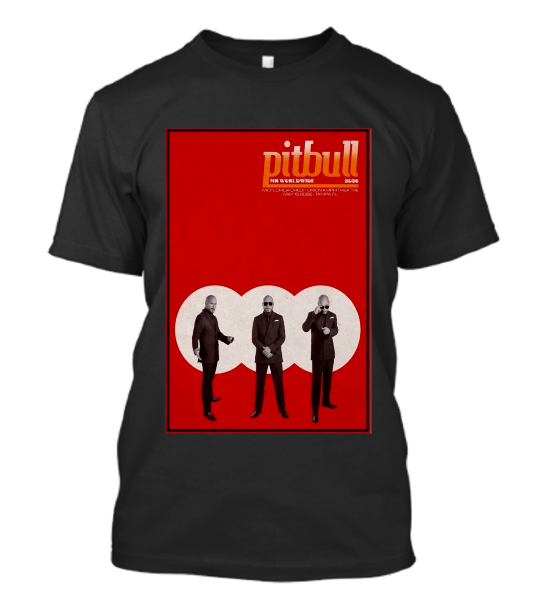 Pitbull Mr. Worldwide 2026 MidFlorida Credit Union Amphitheatre May 16 Tampa FL T-Shirt