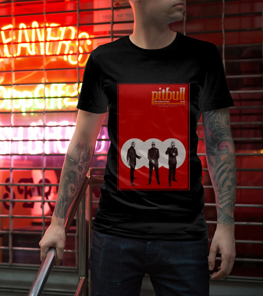 Pitbull Mr. Worldwide 2026 MidFlorida Credit Union Amphitheatre May 16 Tampa FL T-Shirt