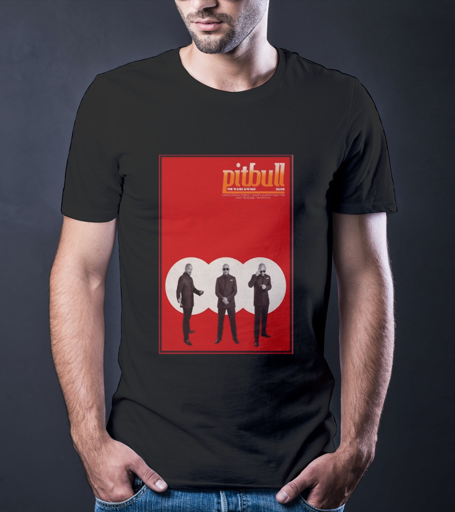 Pitbull Mr. Worldwide 2026 MidFlorida Credit Union Amphitheatre May 16 Tampa FL T-Shirt