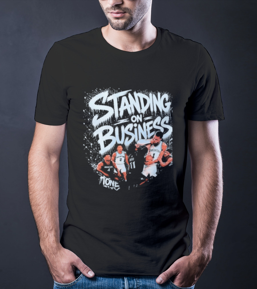 San Antonio Spurs Standing On Business Basketball Team T-Shirt