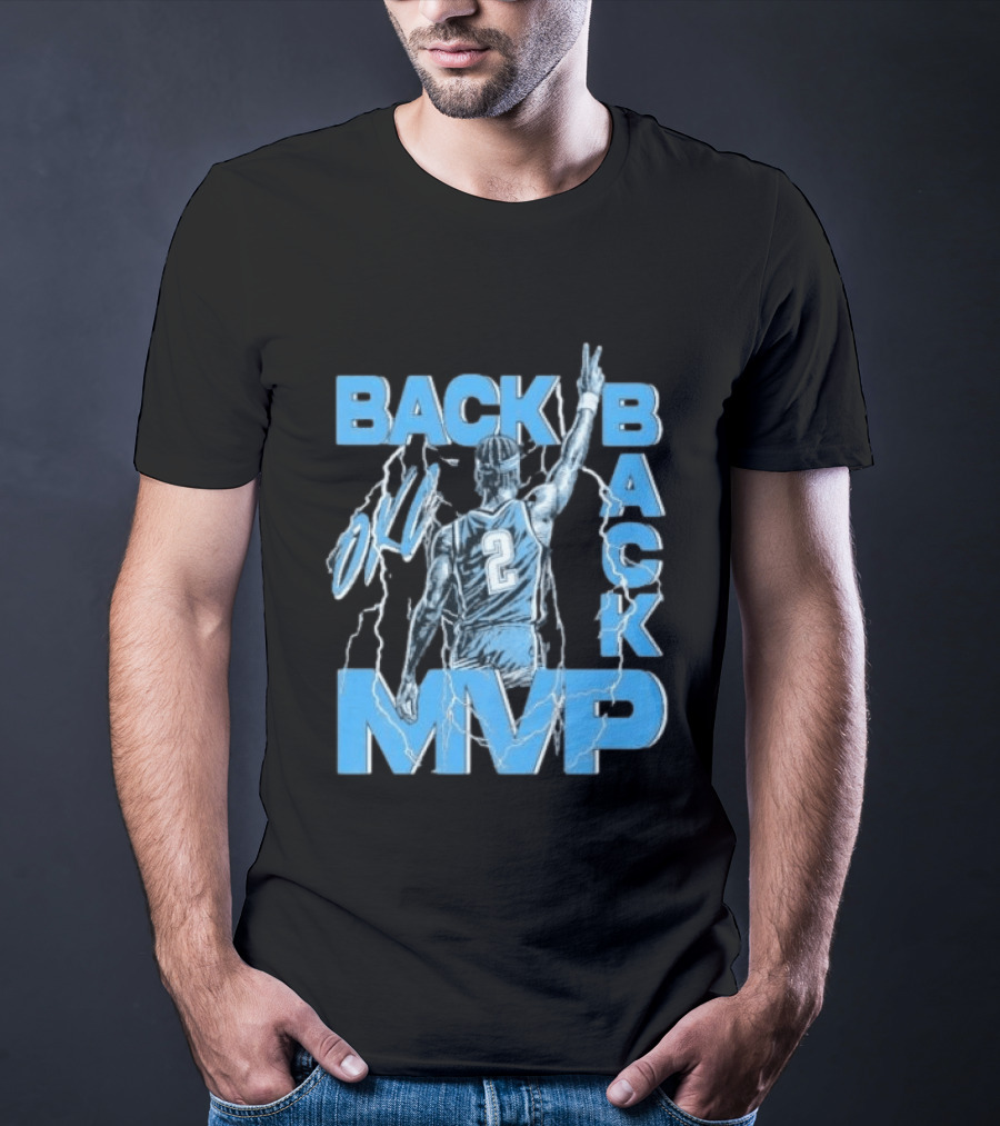 Back To Back MVP Shai Gilgeous Alexander Lightning Number 2 T-Shirt