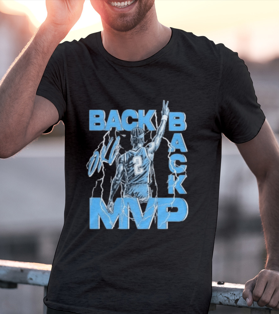 Back To Back MVP Shai Gilgeous Alexander Lightning Number 2 T-Shirt