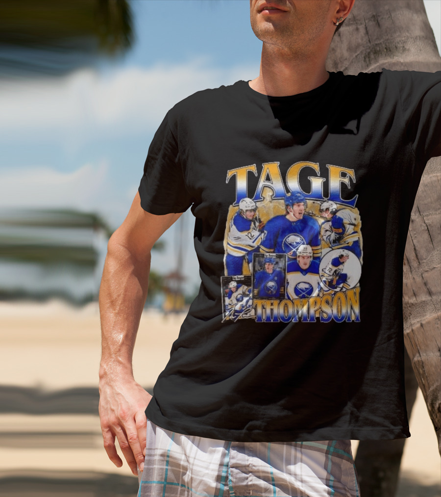 Tage Thompson Buffalo Sabres Hockey Collage T-Shirt