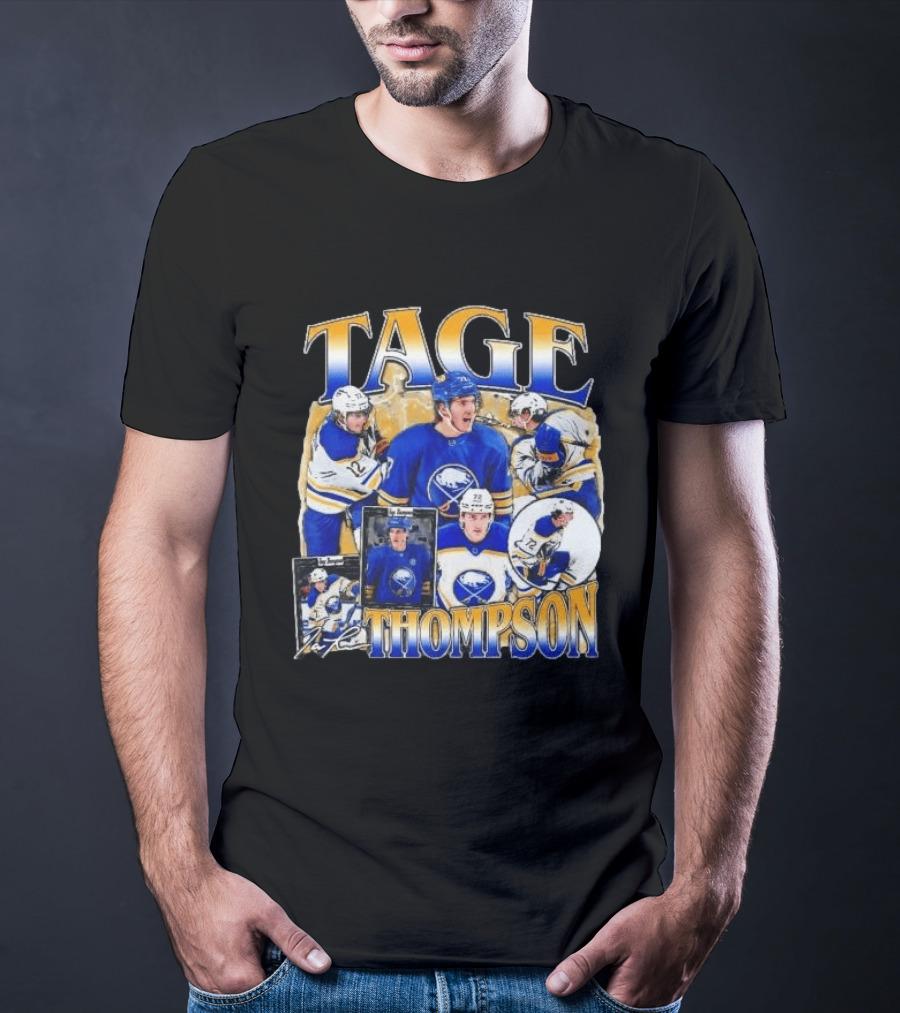 Tage Thompson Buffalo Sabres Hockey Collage T-Shirt