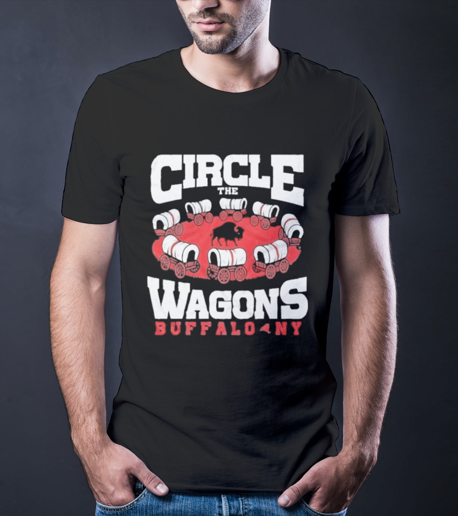 Circle The Wagons Buffalo NY Bills Football T-Shirt
