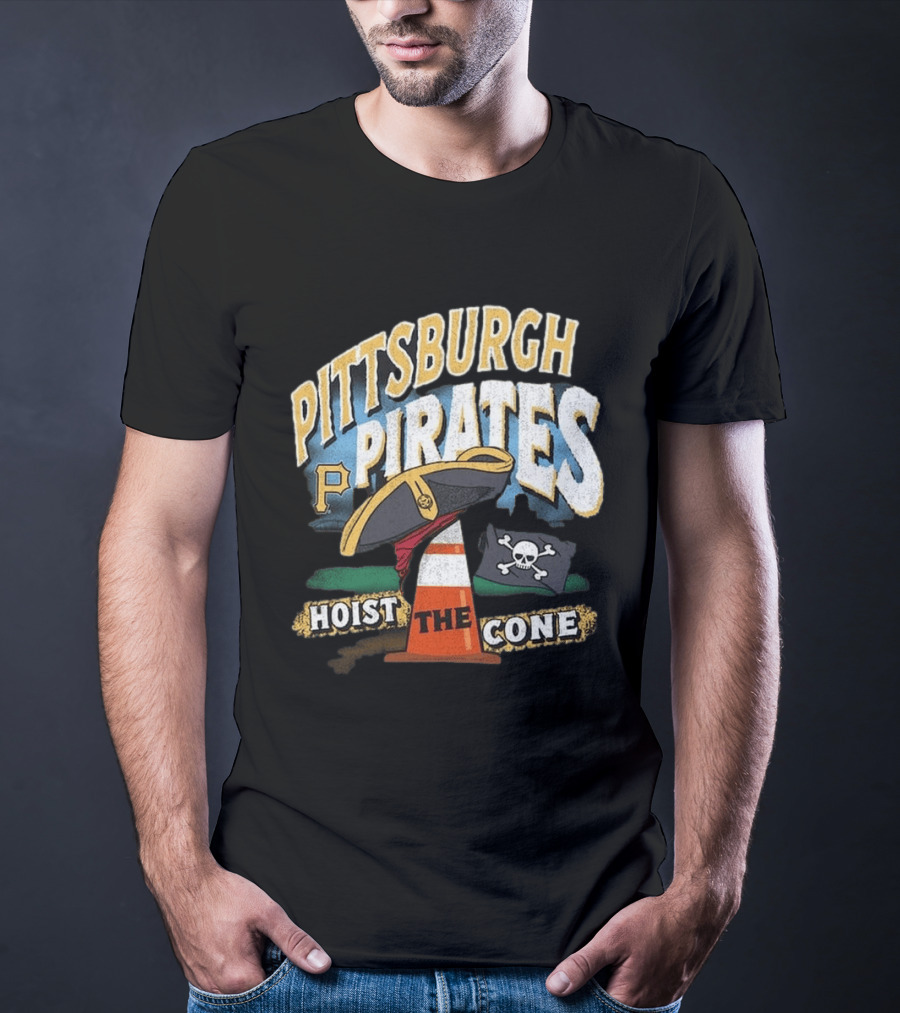 Pittsburgh Pirates Hoist The Cone Skull Flag T-Shirt