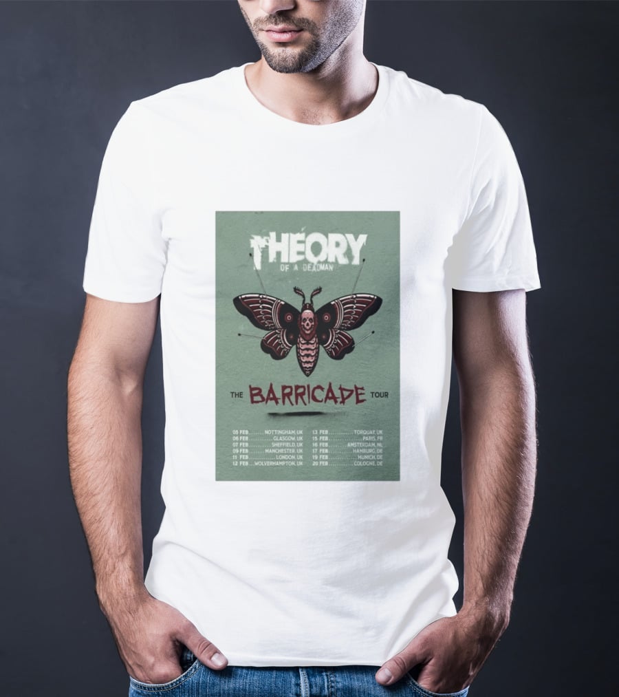 Theory Of A Deadman The Barricade Tour 2027 Dates And Locations T-Shirt