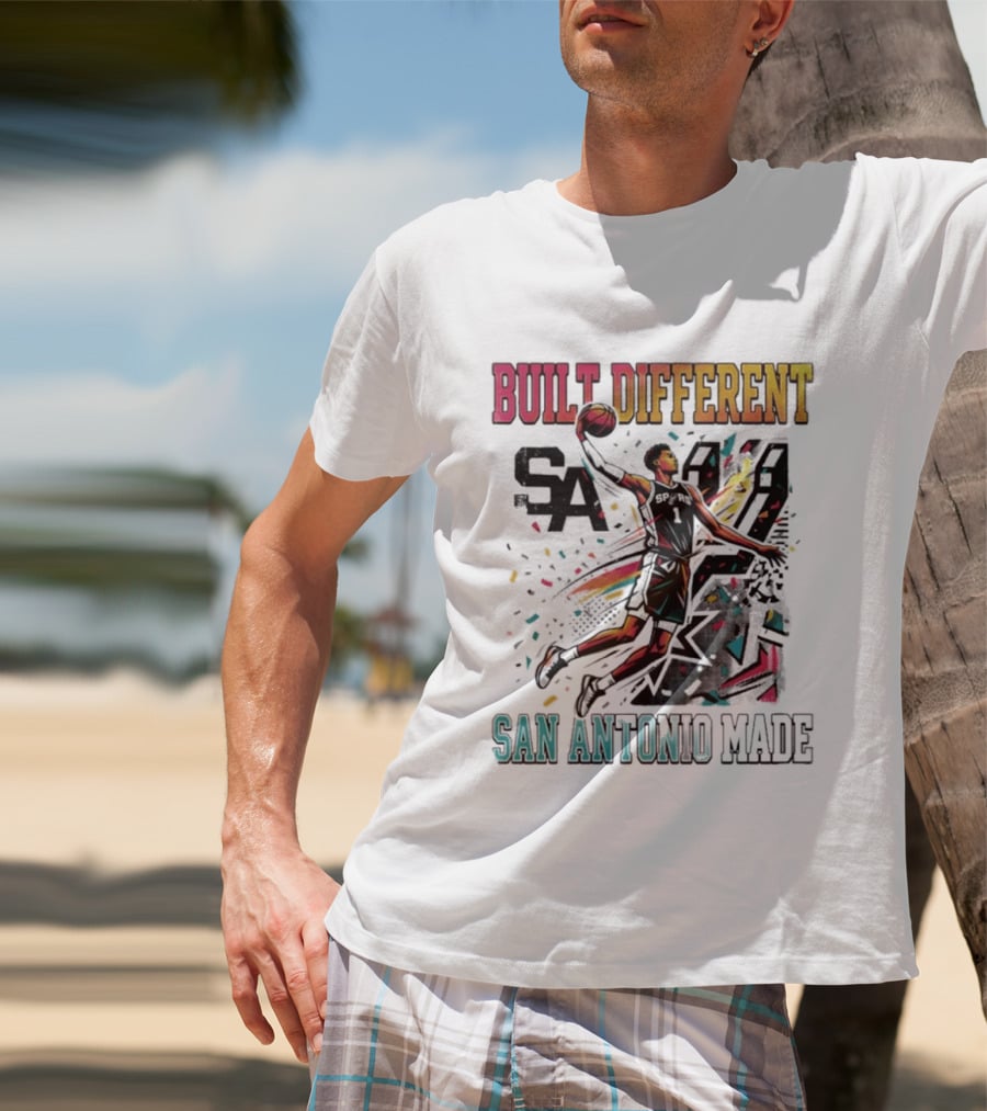 Built Different Victor Wembanyama San Antonio Made Spurs Basketball 2026 T-Shirt
