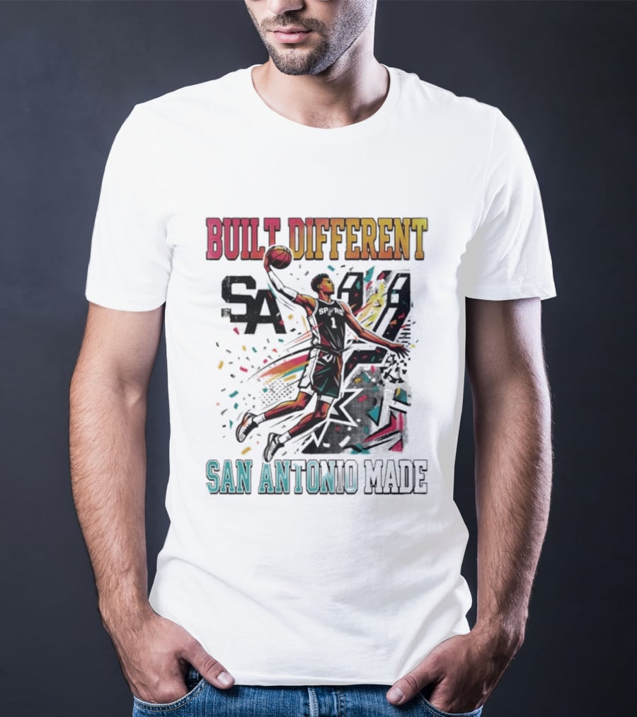 Built Different Victor Wembanyama San Antonio Made Spurs Basketball 2026 T-Shirt