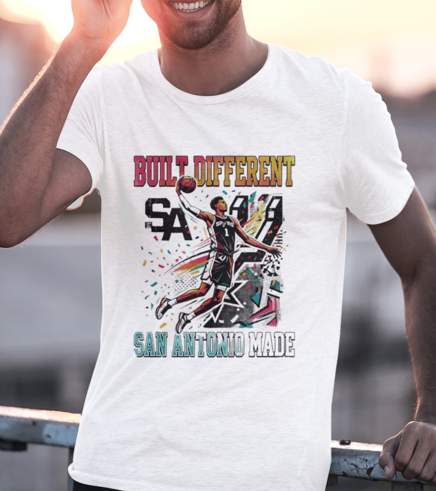 Built Different Victor Wembanyama San Antonio Made Spurs Basketball 2026 T-Shirt