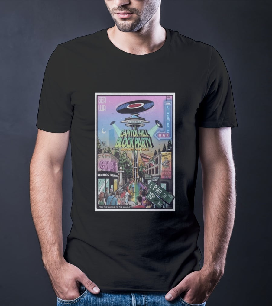 Capitol Hill Block Party 2026 Seattle Live Music August 5 9 T-Shirt
