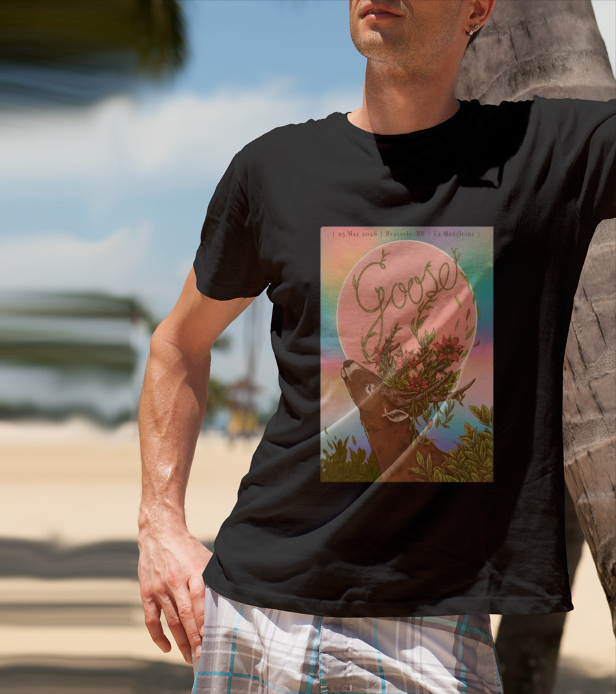 Goose Brussels BE La Madeleine May 25 2026 Deer With Blossoms T-Shirt