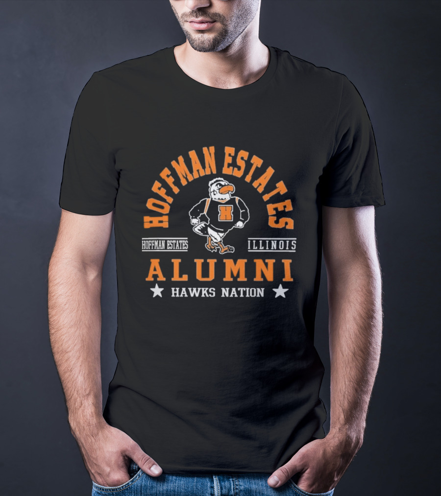 Hoffman Estates Illinois Alumni Hawks Nation Retro Team Spirit T-Shirt
