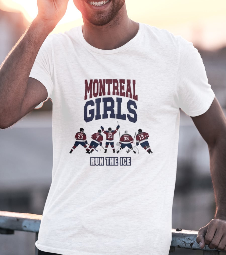 Montreal Girls Run The Ice Hockey Team Sport Enthusiasts T-Shirt