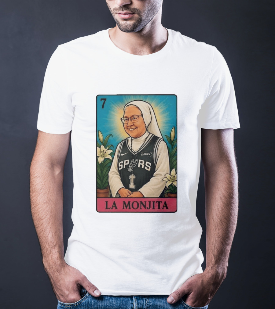 Salesian Sisters La Monjita Spurs Basketball Legend T-Shirt