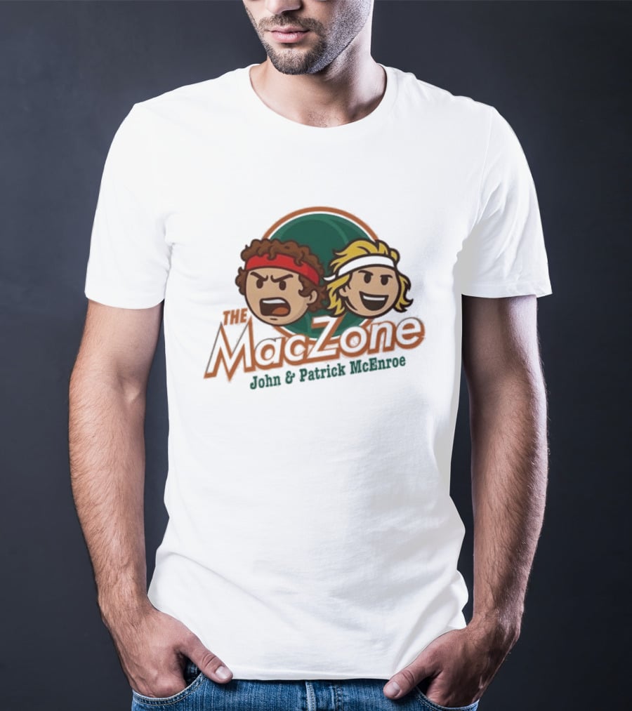 The MacZone John & Patrick McEnroe Cartoon Faces T-Shirt